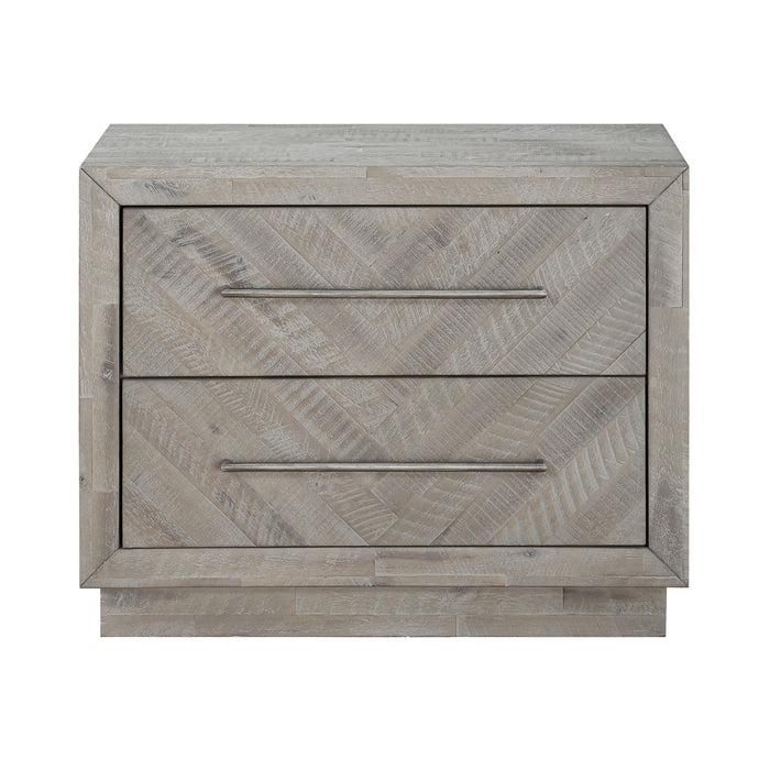 Modus Furniture Alexandra Solid Wood Two Drawer Nightstand in Rustic Latte 655450264757 5RS381 Image 3