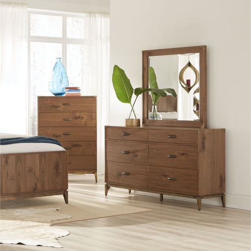 Modus Furniture Adler Six Drawer Dresser in Natural Walnut (2024) 655450431425 8N1682A Image 1