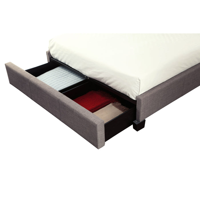 Modus Furniture Melina Upholstered Footboard Storage Bed in Dolphin Linen  3ZH3D 53 Image 7