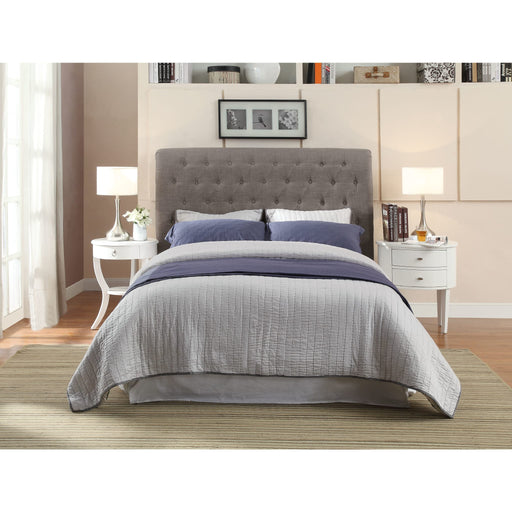 Modus Furniture Royal Tufted Upholstered Headboard in Dolphin Linen  3ZH3L BH11 Image 1