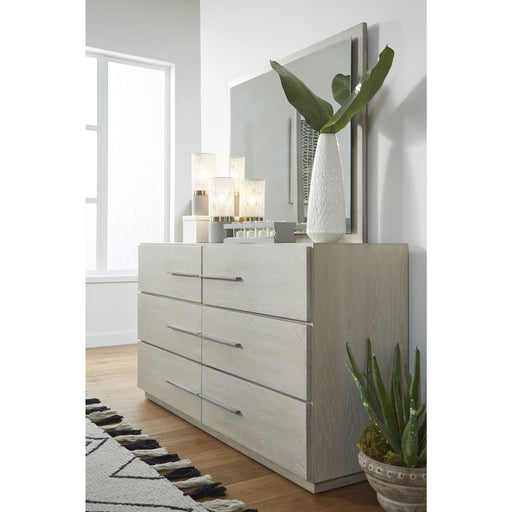 Modus Furniture Destination Six Drawer Dresser in Cotton Grey (2024) 655450431548 DEZ782A Main Image