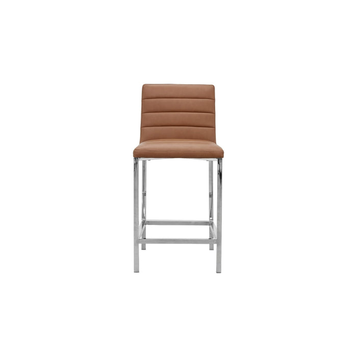 Modus Furniture Amalfi Metal Back Counter Stool in Cognac Leather 655450233951 1A8370M Image 2