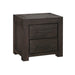 Modus Furniture Heath Two Drawer Nightstand in Basalt Grey 655450199622 3H5781 Image 1