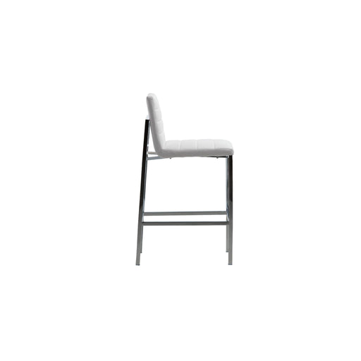 Modus Furniture Amalfi Metal Back Bar Stool in White Leather 655450279973 1AA468M Image 1