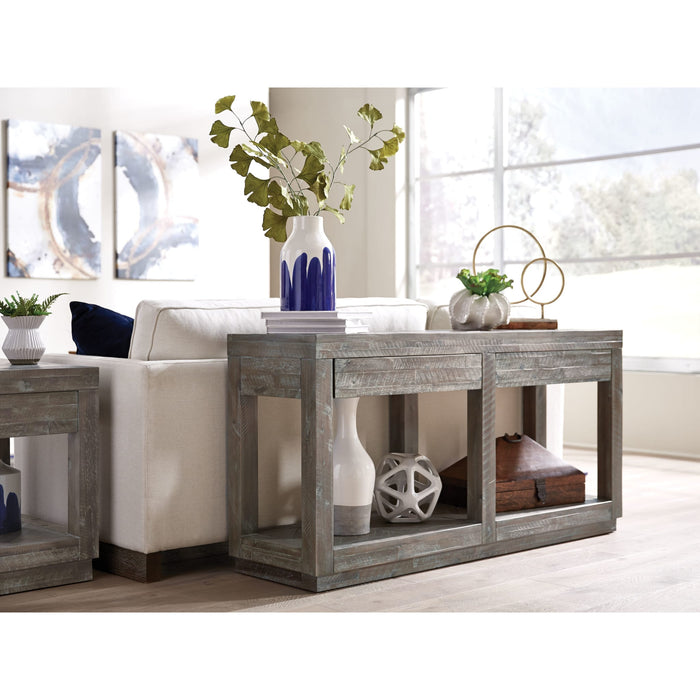 Modus Furniture Herringbone Solid Wood Two Drawer Console in Rustic Latte 655450244315 5QS323 Main Image