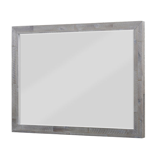 Modus Furniture Alexandra Solid Wood Solid Wood Beveled Glass Mirror in Rustic Latte 655450264771 5RS383 Image 1