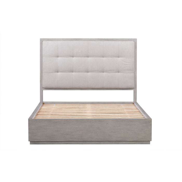 Modus Furniture Oxford Upholstered Platform Bed in Mineral  AZBXF  Image 5