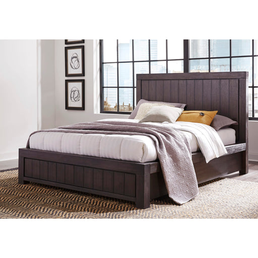 Modus Furniture Heath Wood Platform Bed in Basalt Grey  3H57F  Main Image