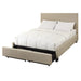 Modus Furniture Saint Pierre Upholstered Platform Storage Bed in Toast Linen  3ZL7D 8 Image 5