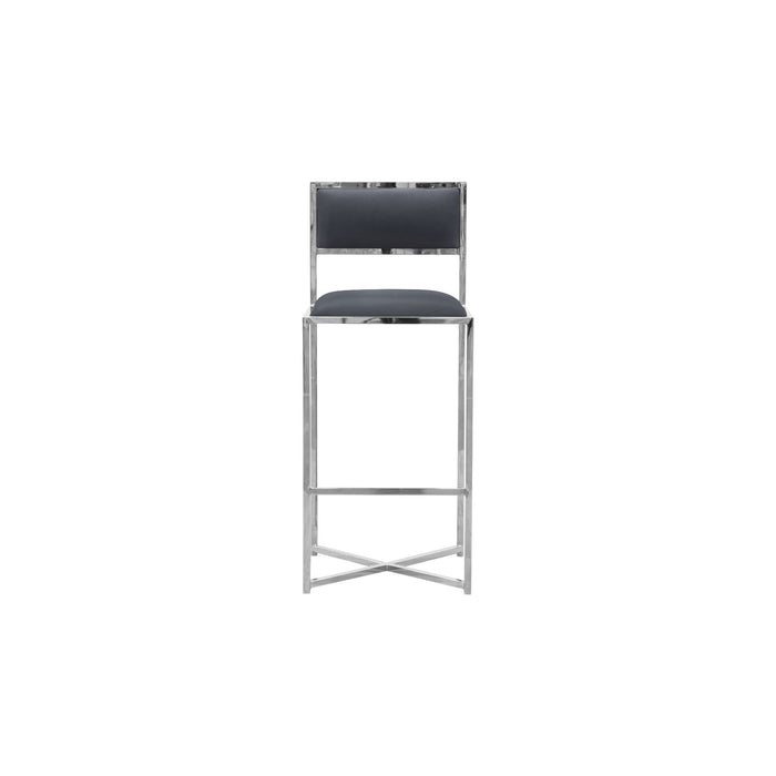 Modus Furniture Amalfi X-Base Bar Stool in Cobalt Leather 655450234064 1AE868X Image 1