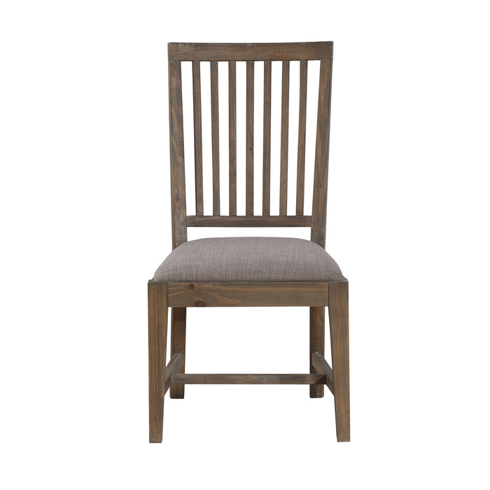 Modus Furniture Autumn Solid Wood Upholstered Dining Chair in Flint Oak 655450240973 8FJ866 Image 3