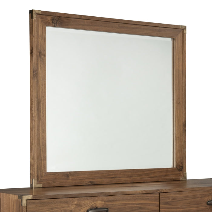 Modus Furniture Adler Beveled Glass Mirror in Natural Walnut 655450172489 8N1683 Image 4