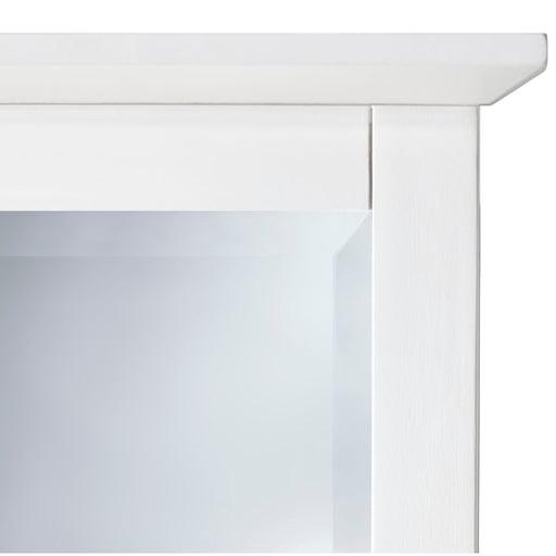 Modus Furniture Paragon Beveled Glass Mirror in White 655450163098 4NA483 Image 1