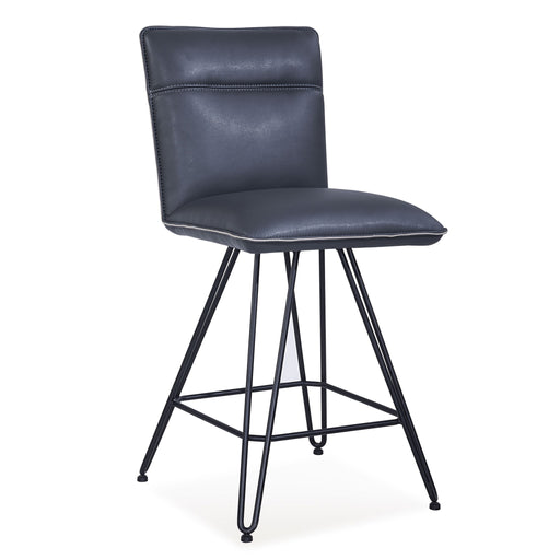 Modus Furniture Demi Hairpin Leg Swivel Counter Stool in Cobalt 655450172717 9LE870D Image 1