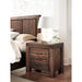 Modus Furniture Meadow Two Drawer Solid Wood Nightstand in Brick Brown 655450091650 3F4181 Main Image