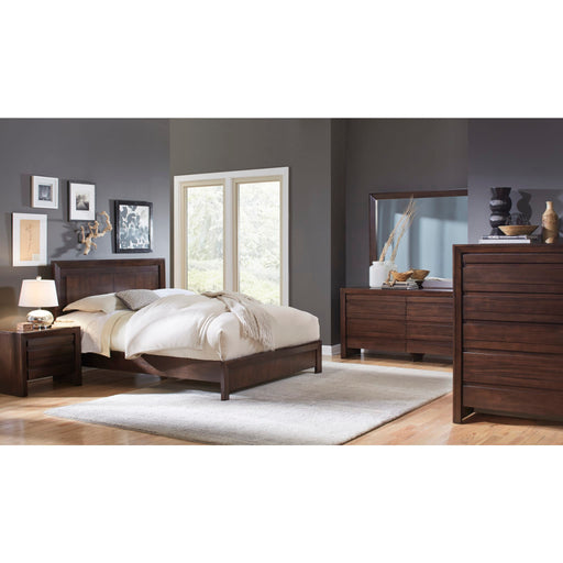 Modus Furniture Element Wood Platform Bed in Chocolate Brown  4G22F  Image 1