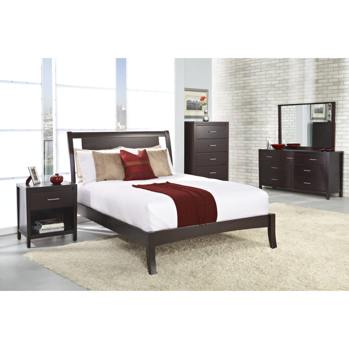 Modus Furniture Nevis Wood Sleigh Bed in Espresso  NV23L  Image 2