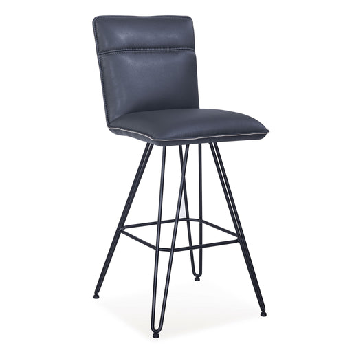 Modus Furniture Demi Hairpin Leg Swivel Bar Stool in Cobalt 655450172694 9LE868D Image 1