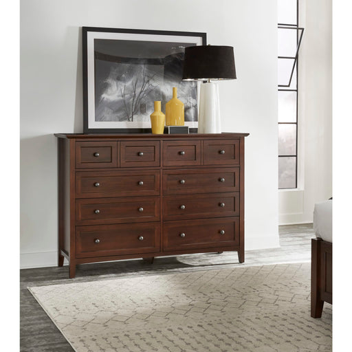 Modus Furniture Paragon Eight Drawer Dresser in Truffle 655450084140 4N3582 Main Image