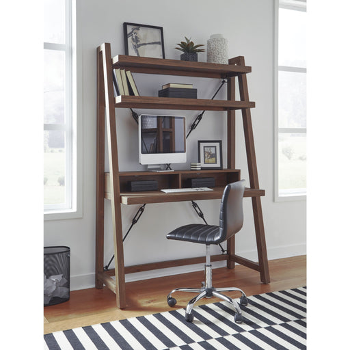 Modus Furniture Autumn Ladder Desk in Flint Oak 655450342677 8FJ812L Main Image