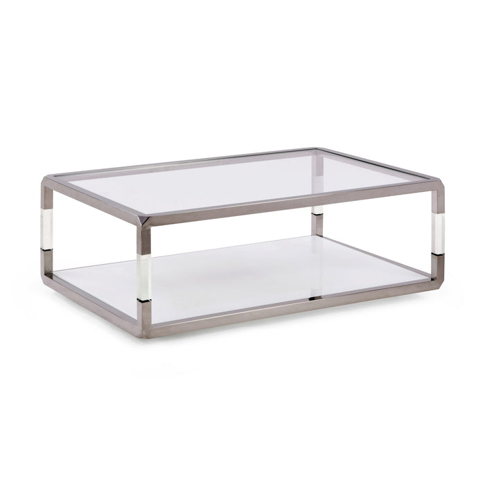 Modus Furniture Jasper Coffee Table in AcrylicWhite GlassPSS 655450307249 8YW421 Image 3