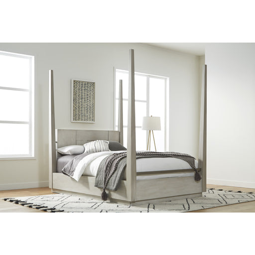 Modus Furniture Destination Wood Poster Bed in Cotton Grey  DEZ7J  Main Image