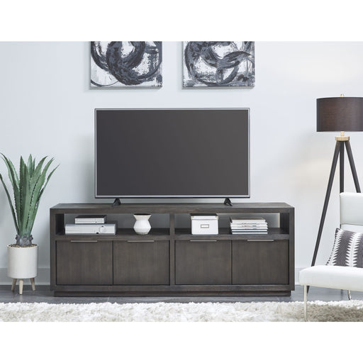 Modus Furniture Oxford Solid Wood 74 inch Media Console in Basalt Grey 655450251412 AZU5267 Main Image