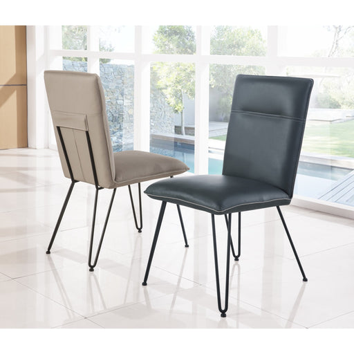 Modus Furniture Demi Hairpin Leg Modern Dining Chair in Cobalt 655450149924 9LE866D Main Image