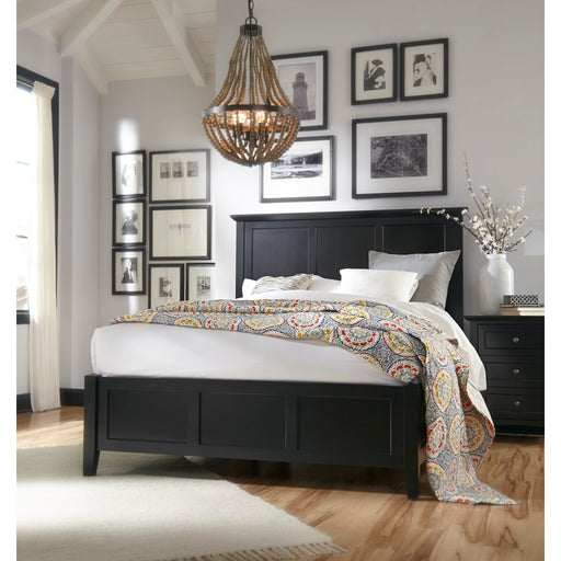 Modus Furniture Paragon Wood Panel Bed in Black  4N02L  Image 1