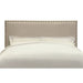 Modus Furniture Tavel Nailhead Upholstered Headboard in Toast Linen  3ZL7L BH12 Image 3