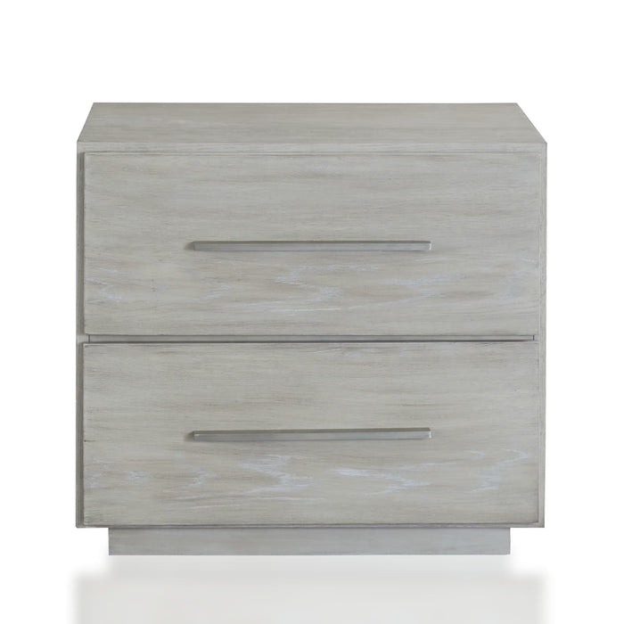 Modus Furniture Destination Two Drawer Nightstand in Cotton Grey 655450270079 DEZ781 Image 3