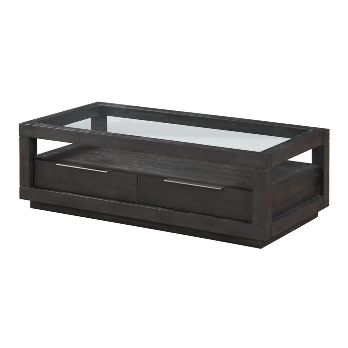 Modus Furniture Oxford Two Drawer Rectangular Coffee Table in Basalt Grey 655450194399 AZU521 Image 2