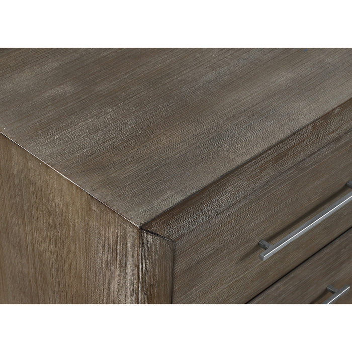 Modus Furniture Melbourne Two Drawer Nightstand with USB in Dark Pine 655450258992 8D6481 Image 2