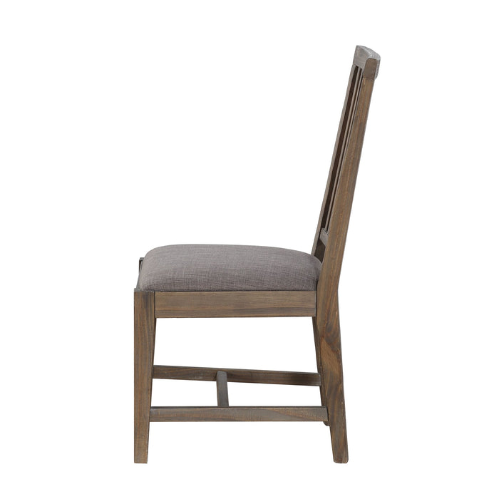 Modus Furniture Autumn Solid Wood Upholstered Dining Chair in Flint Oak 655450240973 8FJ866 Image 4