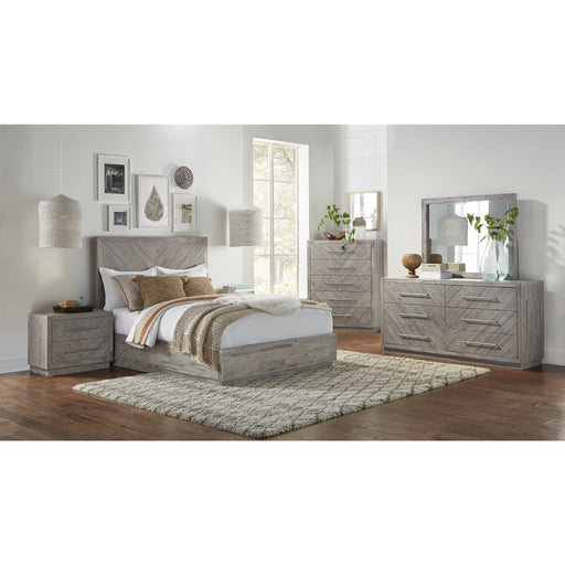 Modus Furniture Alexandra Solid Wood Platform Bed in Rustic Latte  5RS3H  Image 1