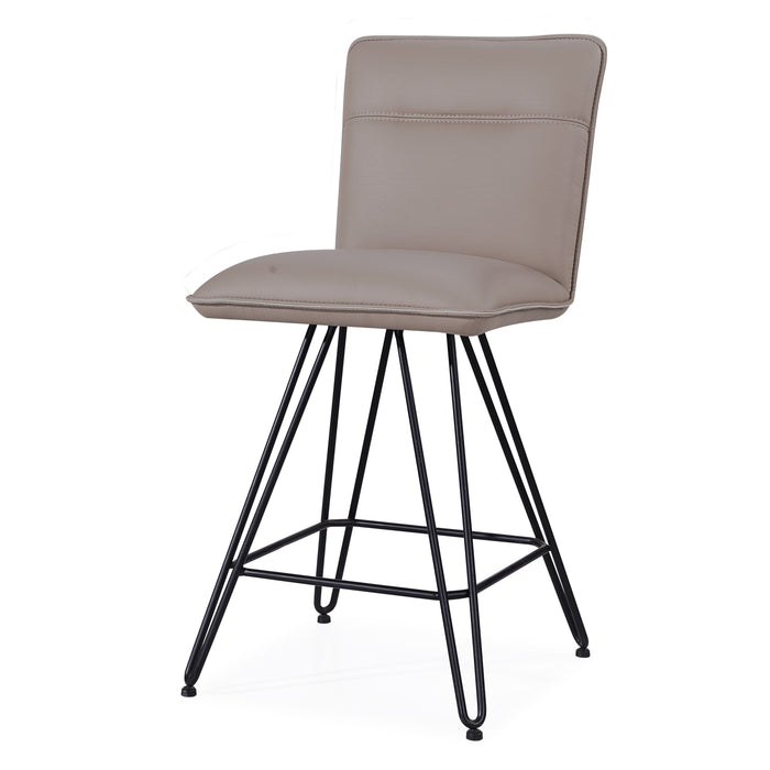 Modus Furniture Demi Hairpin Leg Swivel Counter Stool in Taupe 655450172700 9LE270D Image 1