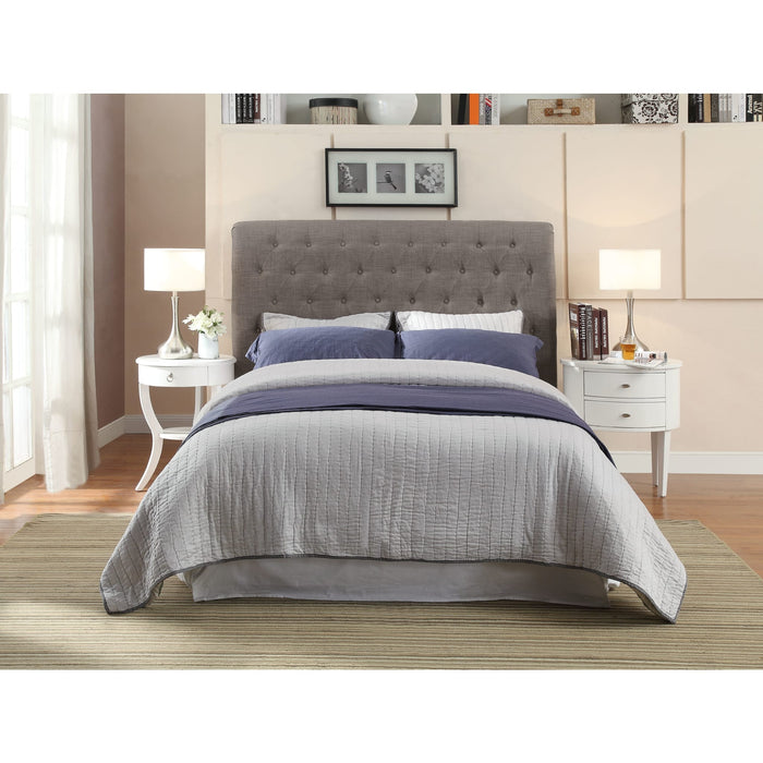 Modus Furniture Royal Tufted Platform Bed in Dolphin Linen  3ZH3L 11 Image 1