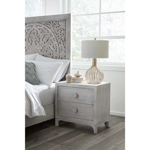 Modus Furniture Boho Chic Nighstand in Washed White 655450272134 1JQ981 Main Image