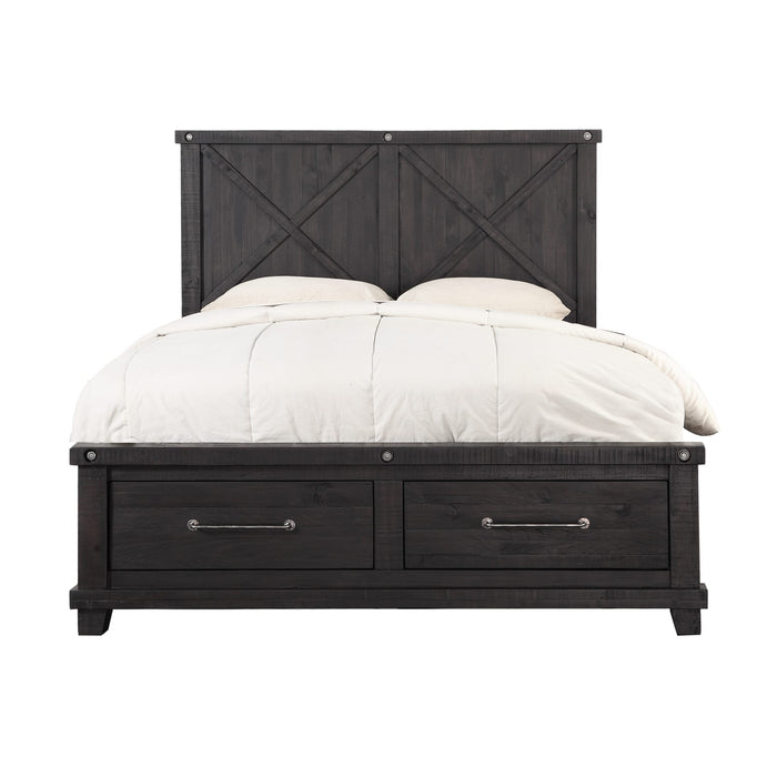 Modus Furniture Yosemite Solid Wood Footboard Storage Bed in Cafe  7YC9D  Image 8