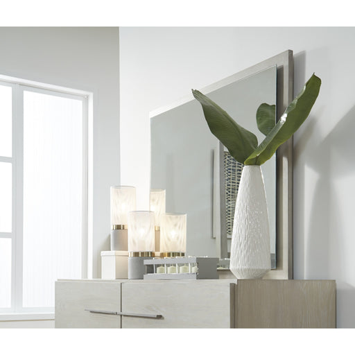 Modus Furniture Destination Floating Glass Mirror in Cotton Grey 655450270093 DEZ783 Main Image