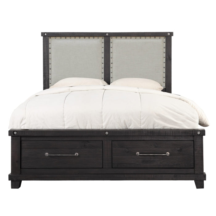 Modus Furniture Yosemite Upholstered Footboard Storage Bed in Cafe  7YC9S  Image 4