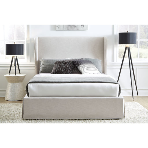 Modus Furniture Hera Skirted Footboard Storage Panel Bed in Oatmeal  CB96J 1 Main Image