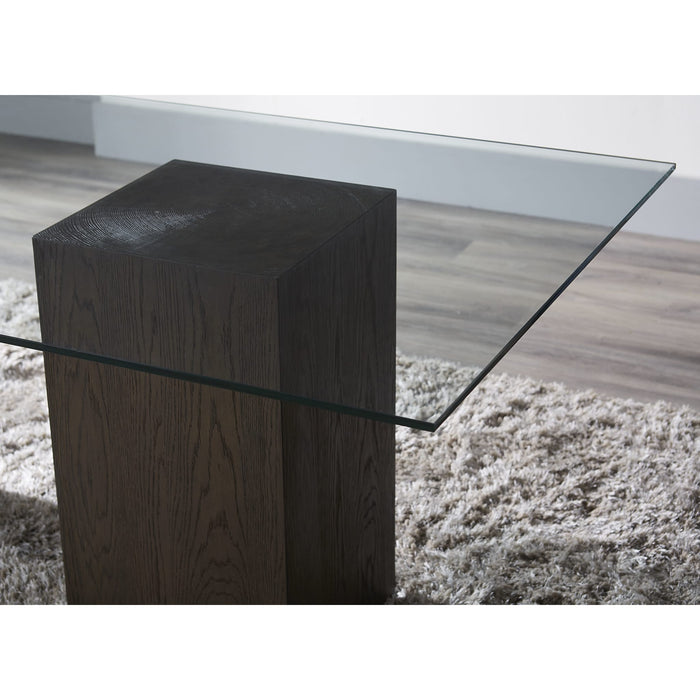 Modus Furniture Modesto Rectangular Glass Top Dining Table in French Roast 655450331312 FPBL61 Image 3