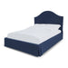 Modus Furniture Sur Upholstered Skirted Panel Bed in Navy  CBD5H 6 Image 3