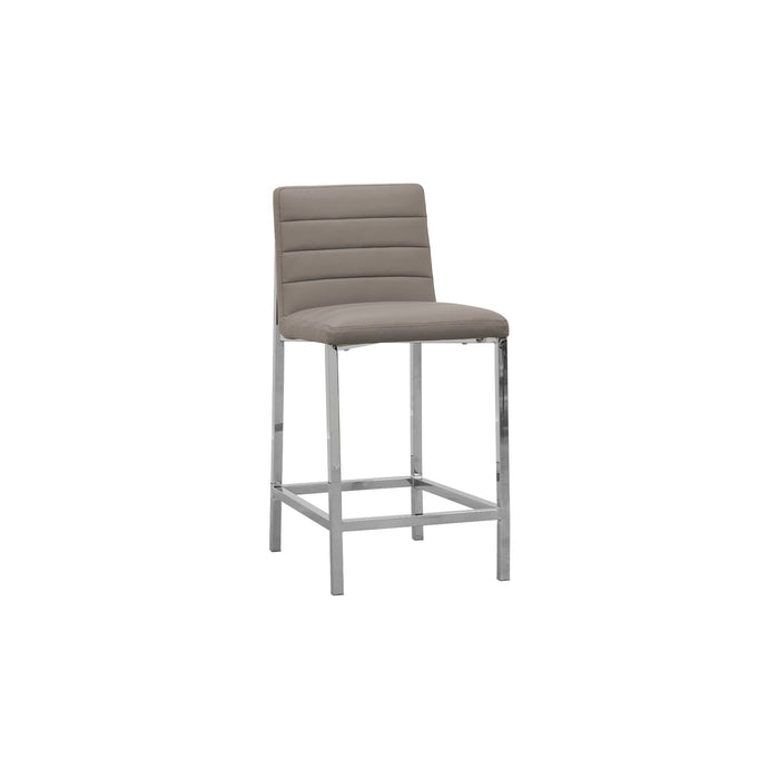 Modus Furniture Amalfi Metal Back Counter Stool in Taupe Leather 655450234019 1AE270M Image 2