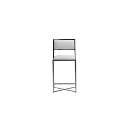 Modus Furniture Amalfi X-Base Counter Stool in White Leather 655450280009 1AA470X Image 1