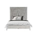 Modus Furniture Boho Chic Carved Platform Bed in Washed White  1JQ9H  Image 5