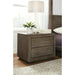 Modus Furniture Melbourne Two Drawer Nightstand with USB in Dark Pine 655450258992 8D6481 Main Image