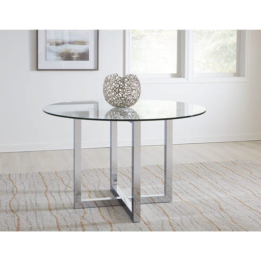 Modus Amalfi 48 inch Round Glass Top Dining Table Main Image