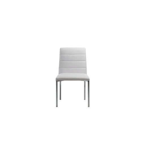 Modus Amalfi Metal Back Chair in White Leather Image 1